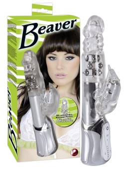 VIBRATORE CON ROTAZIONE E STIMOLATORE CLITORIDE "ECLIPSE BEAVER"